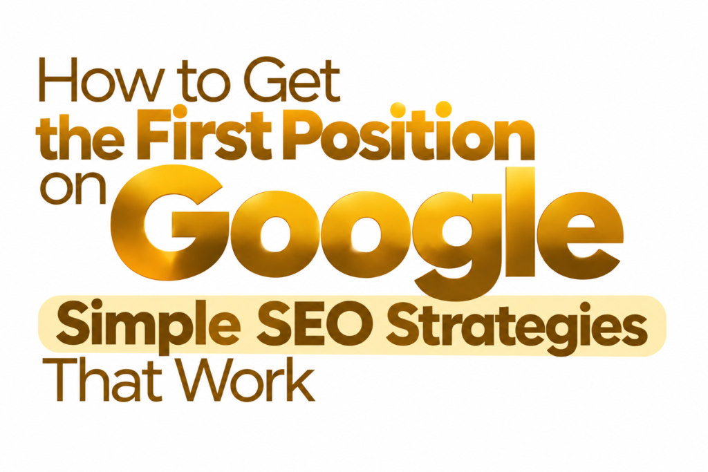 How to Get the First Position on Google: Simple SEO Strategies That Work