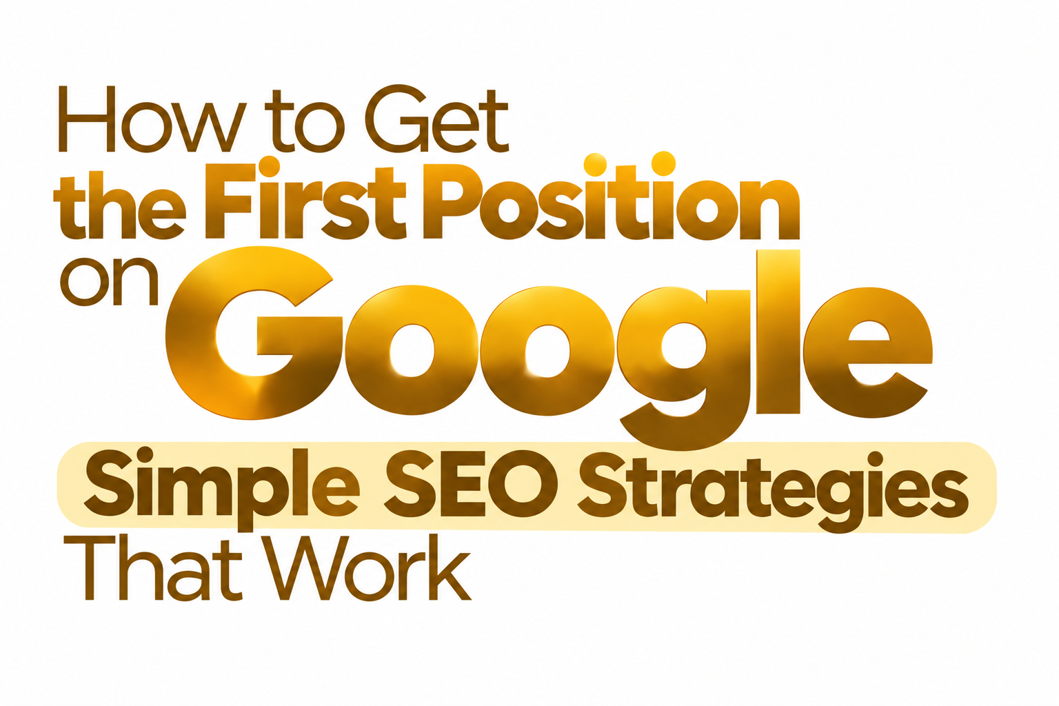 BLOG How to Get the First Position on Google: Simple SEO Strategies That Work
