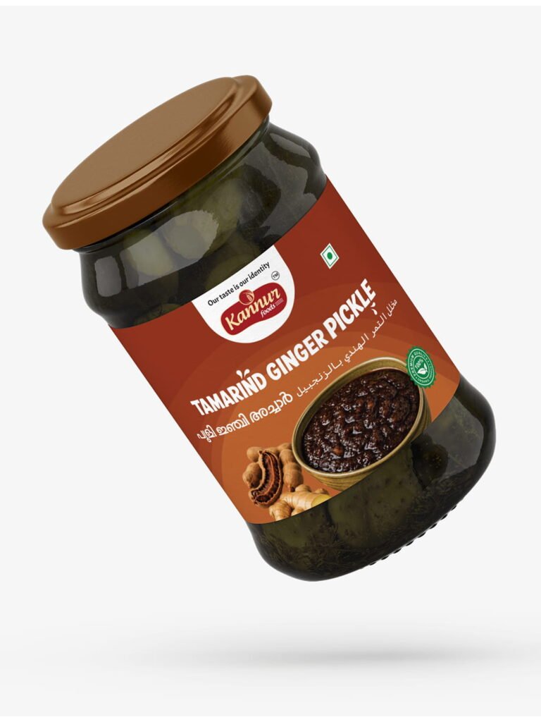 GRAPHIC DESIGN Tamarind ginger pickle label and brand packaging